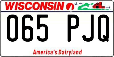 WI license plate 065PJQ