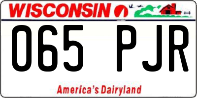 WI license plate 065PJR