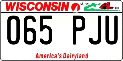 WI license plate 065PJU