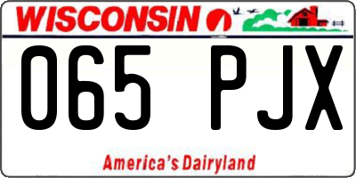 WI license plate 065PJX