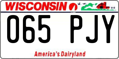 WI license plate 065PJY