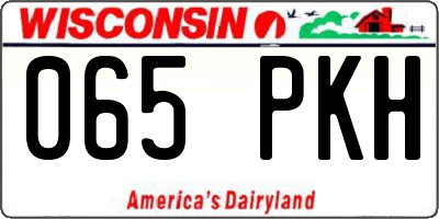 WI license plate 065PKH