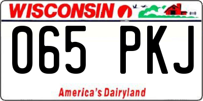WI license plate 065PKJ