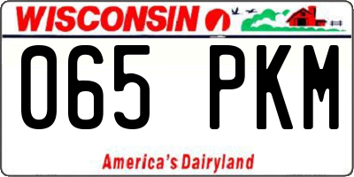 WI license plate 065PKM