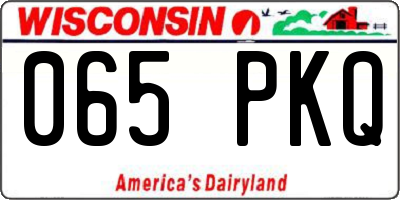 WI license plate 065PKQ