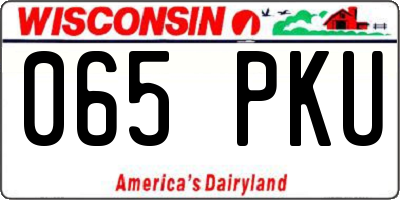 WI license plate 065PKU