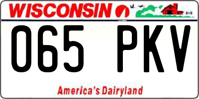 WI license plate 065PKV
