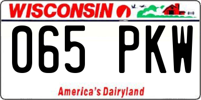 WI license plate 065PKW