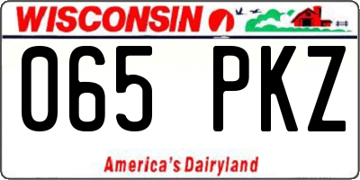 WI license plate 065PKZ