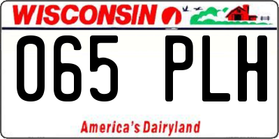 WI license plate 065PLH