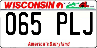 WI license plate 065PLJ