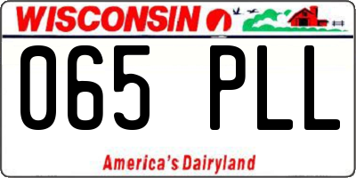 WI license plate 065PLL