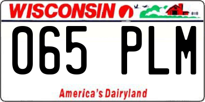 WI license plate 065PLM