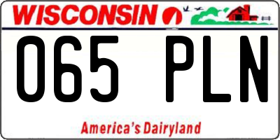 WI license plate 065PLN