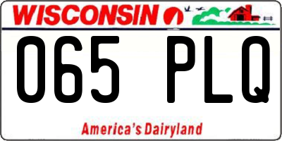 WI license plate 065PLQ