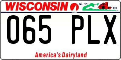 WI license plate 065PLX