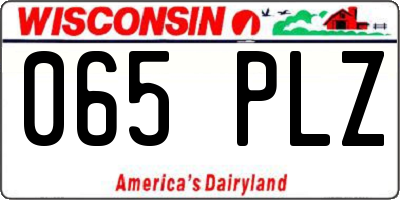 WI license plate 065PLZ