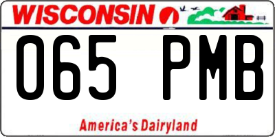 WI license plate 065PMB