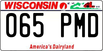 WI license plate 065PMD