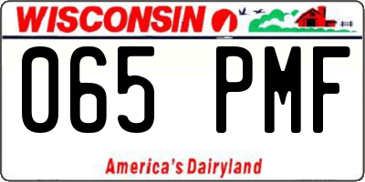 WI license plate 065PMF