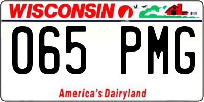 WI license plate 065PMG