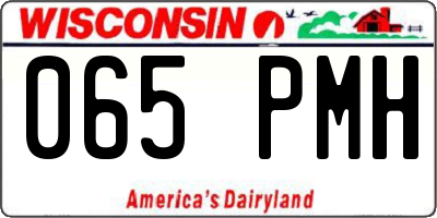 WI license plate 065PMH