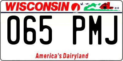 WI license plate 065PMJ