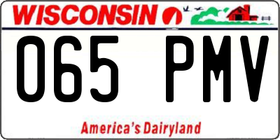 WI license plate 065PMV