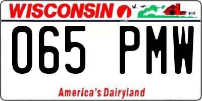 WI license plate 065PMW