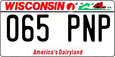 WI license plate 065PNP