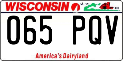 WI license plate 065PQV