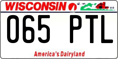 WI license plate 065PTL