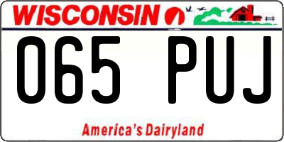 WI license plate 065PUJ