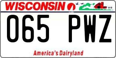 WI license plate 065PWZ