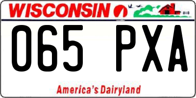 WI license plate 065PXA