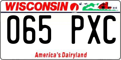 WI license plate 065PXC