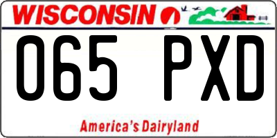 WI license plate 065PXD