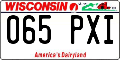 WI license plate 065PXI