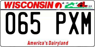 WI license plate 065PXM