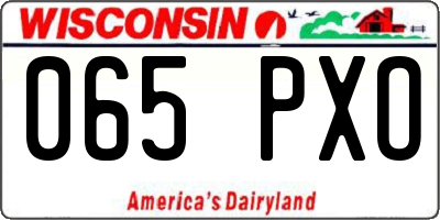 WI license plate 065PXO