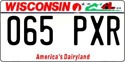 WI license plate 065PXR