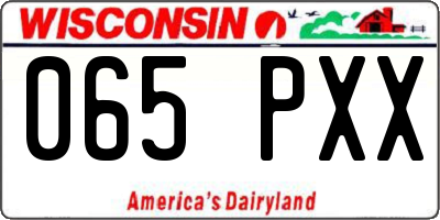 WI license plate 065PXX