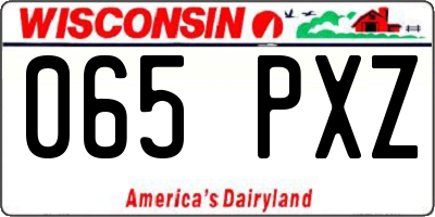 WI license plate 065PXZ