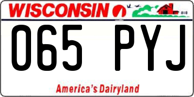 WI license plate 065PYJ