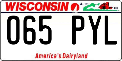 WI license plate 065PYL