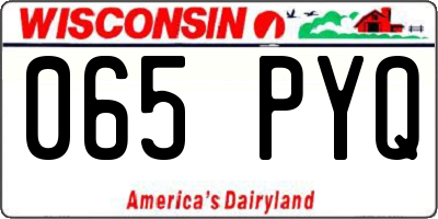 WI license plate 065PYQ