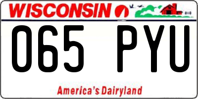 WI license plate 065PYU
