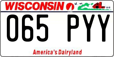 WI license plate 065PYY