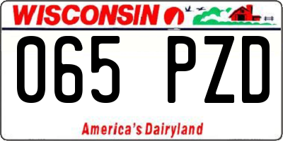 WI license plate 065PZD