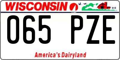 WI license plate 065PZE